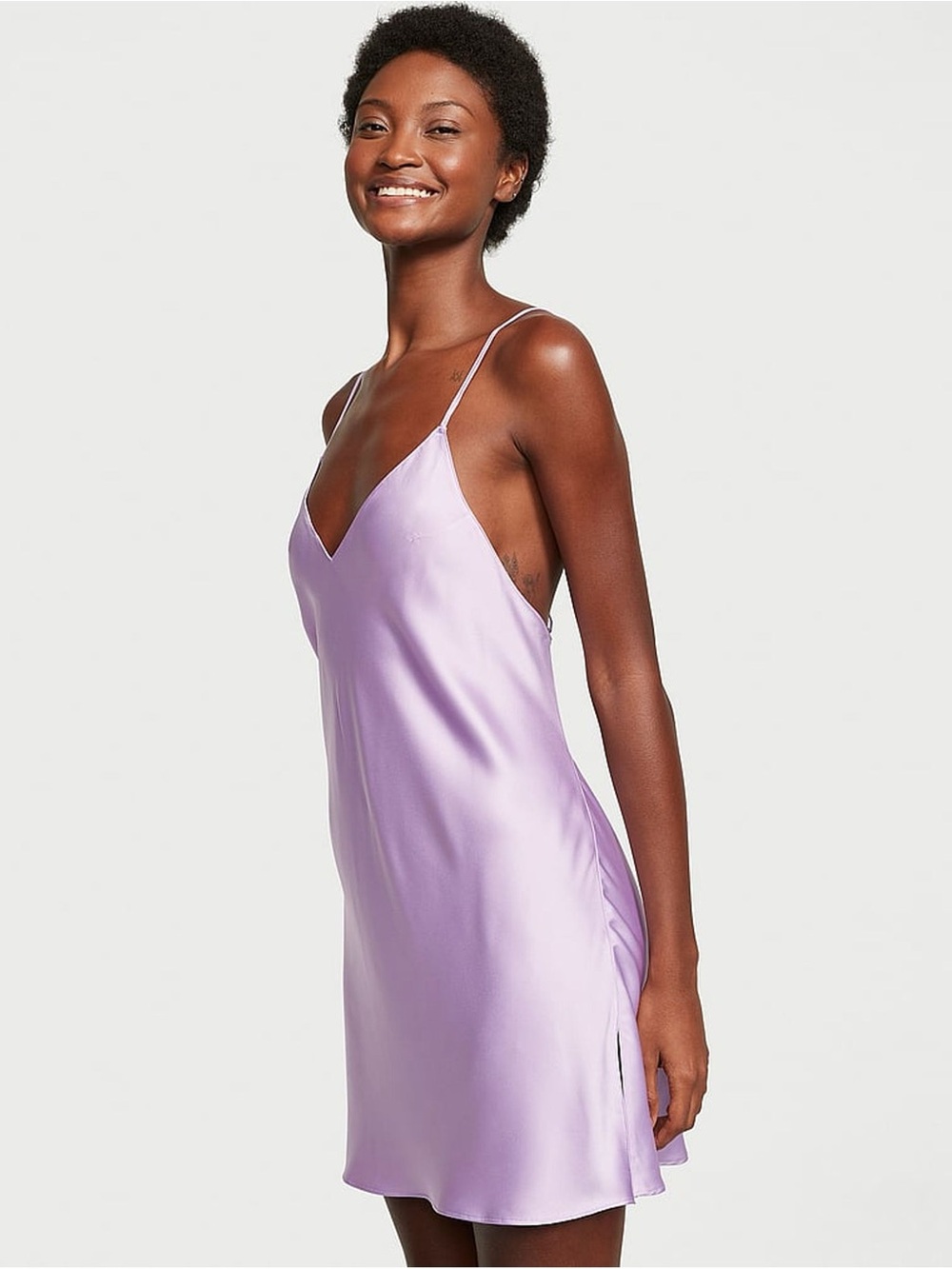 Victoria’s Secret Satin Open Back Slip Dress Lingerie XXL